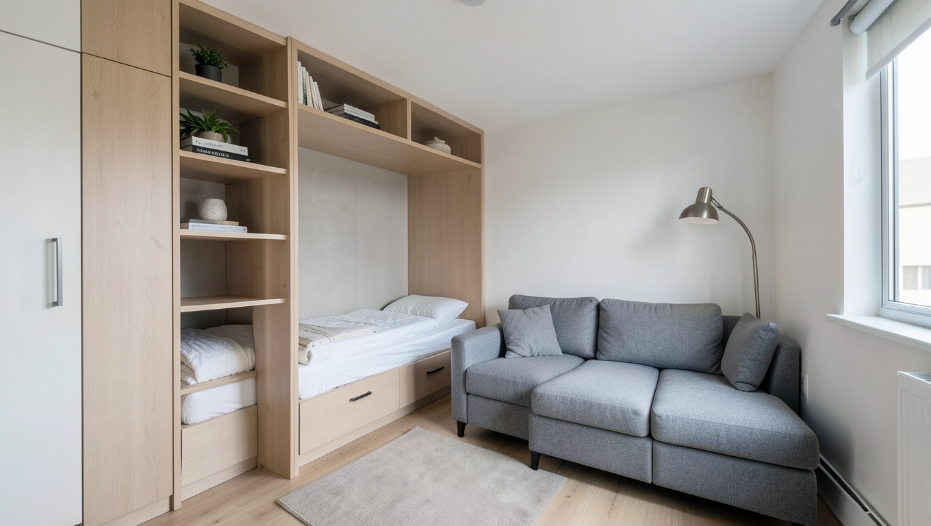 Kawalerka z miejscem do spania