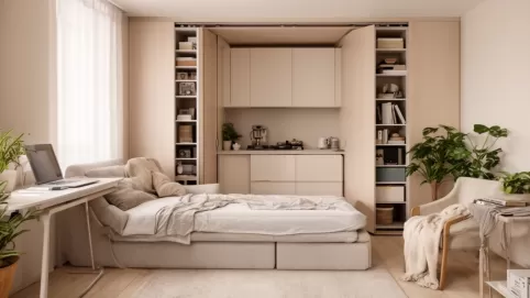 Aranżacja kawalerki 35m2