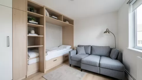 Kawalerka z miejscem do spania