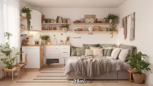 Kawalerka 28m2 aranżacje